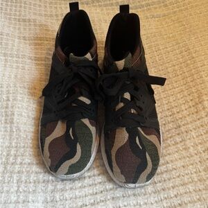 Qupid Camouflage Sneakers - Black, Green, Brown